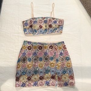Sexy 2 piece sequin set that can be worn together or separately.